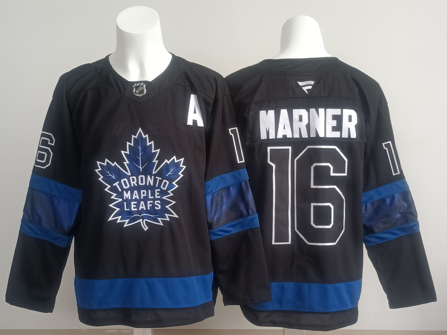 Men 2025 Toronto Maple Leafs #16 Marner Black Fanatics Home Premium NHL Jersey style 11